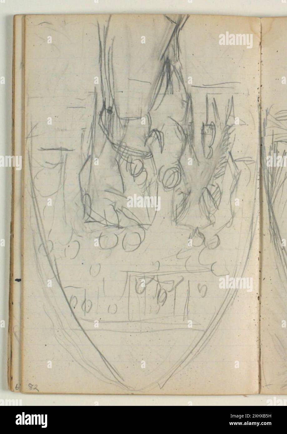 Disegno non identificato di Niels Larsen Stevns, che probabilmente rappresenta una scena biblica del nuovo Testamento. Foto Stock