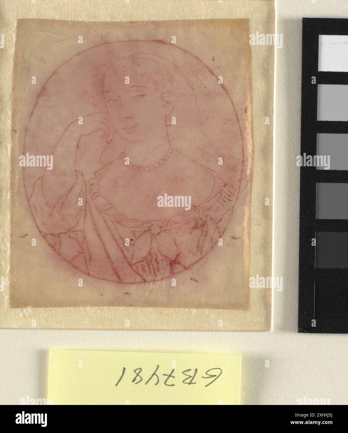 La duchessa di Cleveland Gibson, Richard 1613 - 1690, rosse, Susanna Penelope 1654 - 1700 disegnando disegni britannici di artisti nati prima del 1900. Disegni britannici nel Dipartimento di stampe e disegni, Statens Museum for Kunst, David Bindman, Kat. 2, C 42649, 2008 Hertuginden af Cleveland Foto Stock