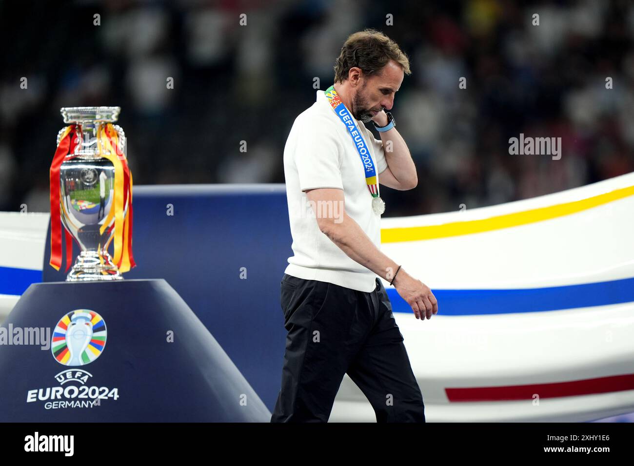 Foto del file datata 14-07-2024 di Gareth Southgate, che si è dimesso da allenatore dell'Inghilterra, dicendo che è il momento di un "nuovo capitolo" per la squadra nazionale. Data di pubblicazione: Martedì 16 luglio 2024. Foto Stock