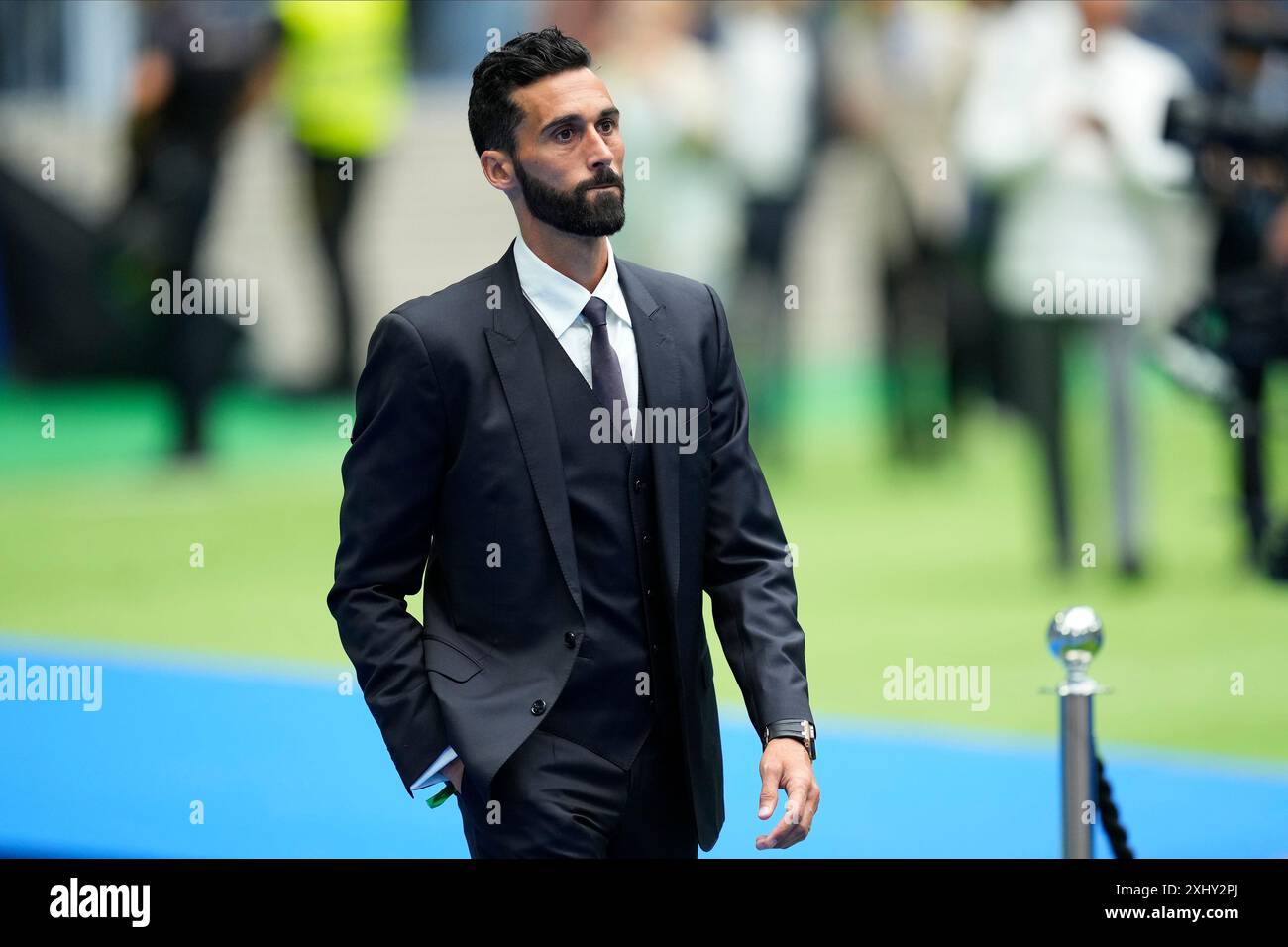 Madrid, Spa in. 16 luglio 2024. L'allenatore del Real Madrid B Alvaro Arbeloa durante la presentazione di Kylian Mbappe allo stadio Santiago Bernabeu il 16 luglio 2024 a Madrid, Spagna. (Foto di Cesar Cebolla/PRESSINPHOTO) credito: PRESSINPHOTO SPORTS AGENCY/Alamy Live News Foto Stock