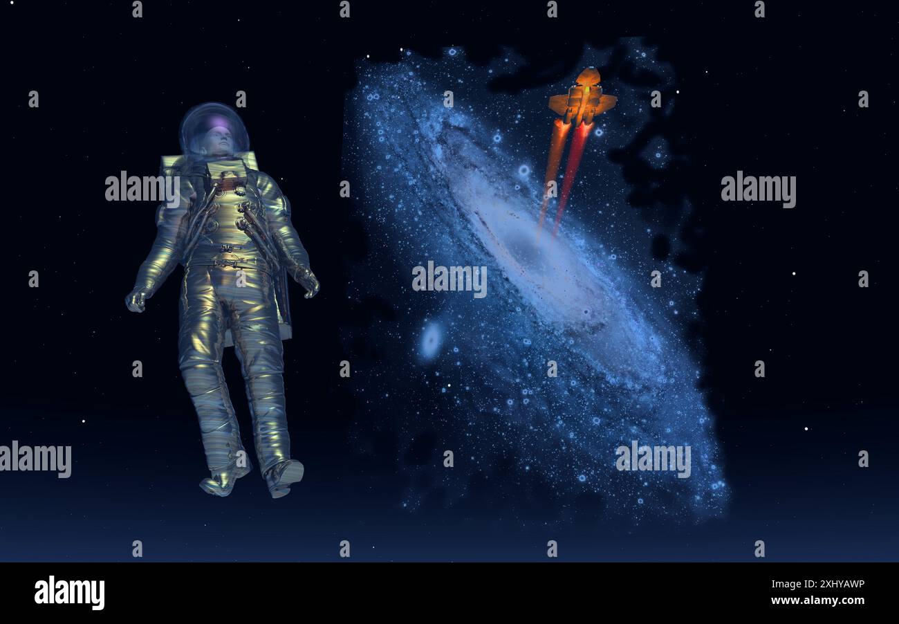 Una galassia a spirale Foto Stock