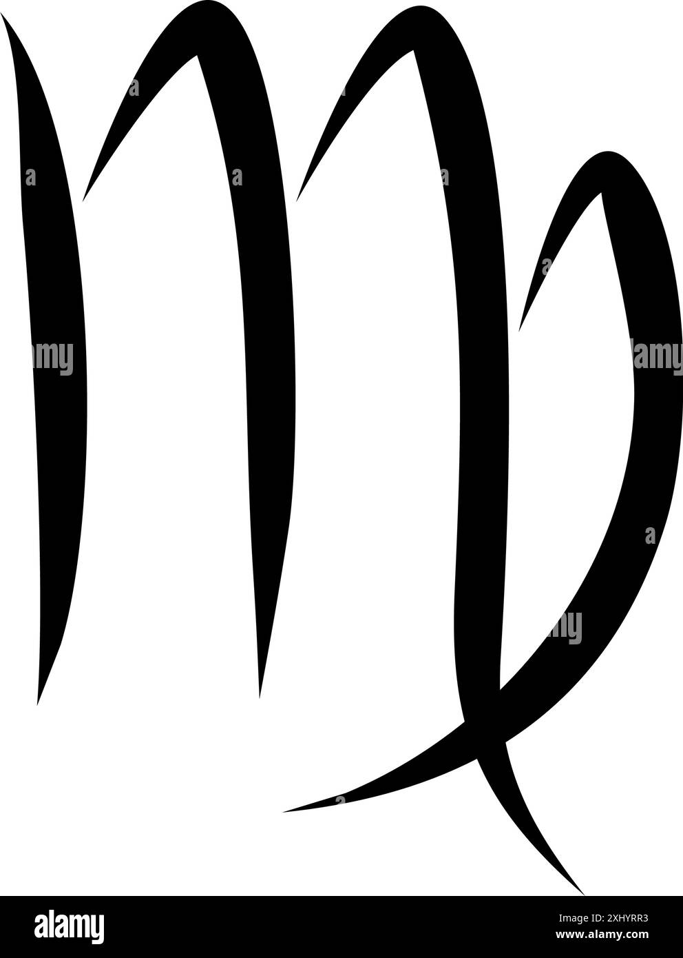 Icona grafica estetica segno zodiaco Virgo Illustrazione Vettoriale