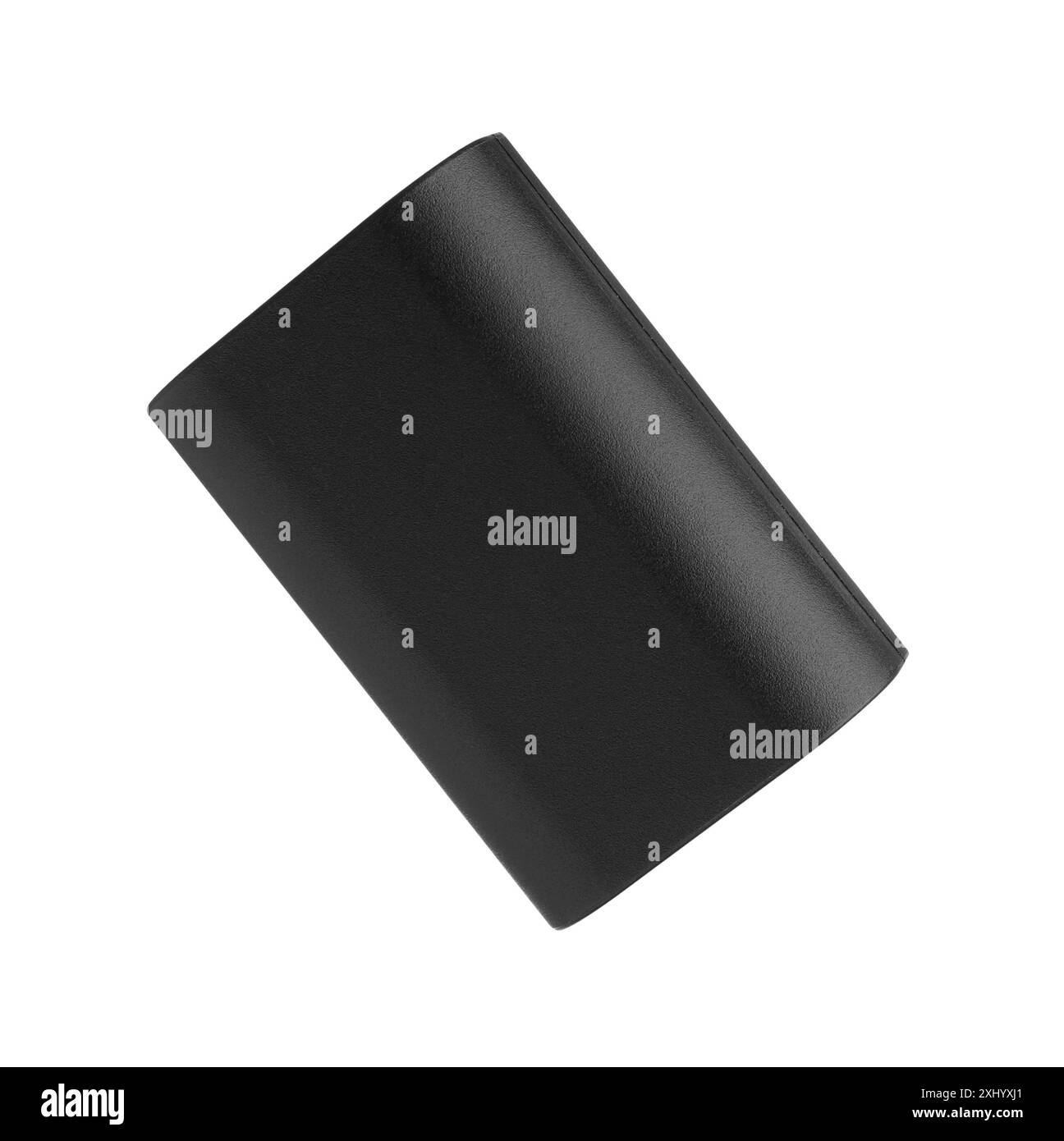 Batteria della telecamera isolata su bianco. Attrezzatura per fotografi professionisti Foto Stock