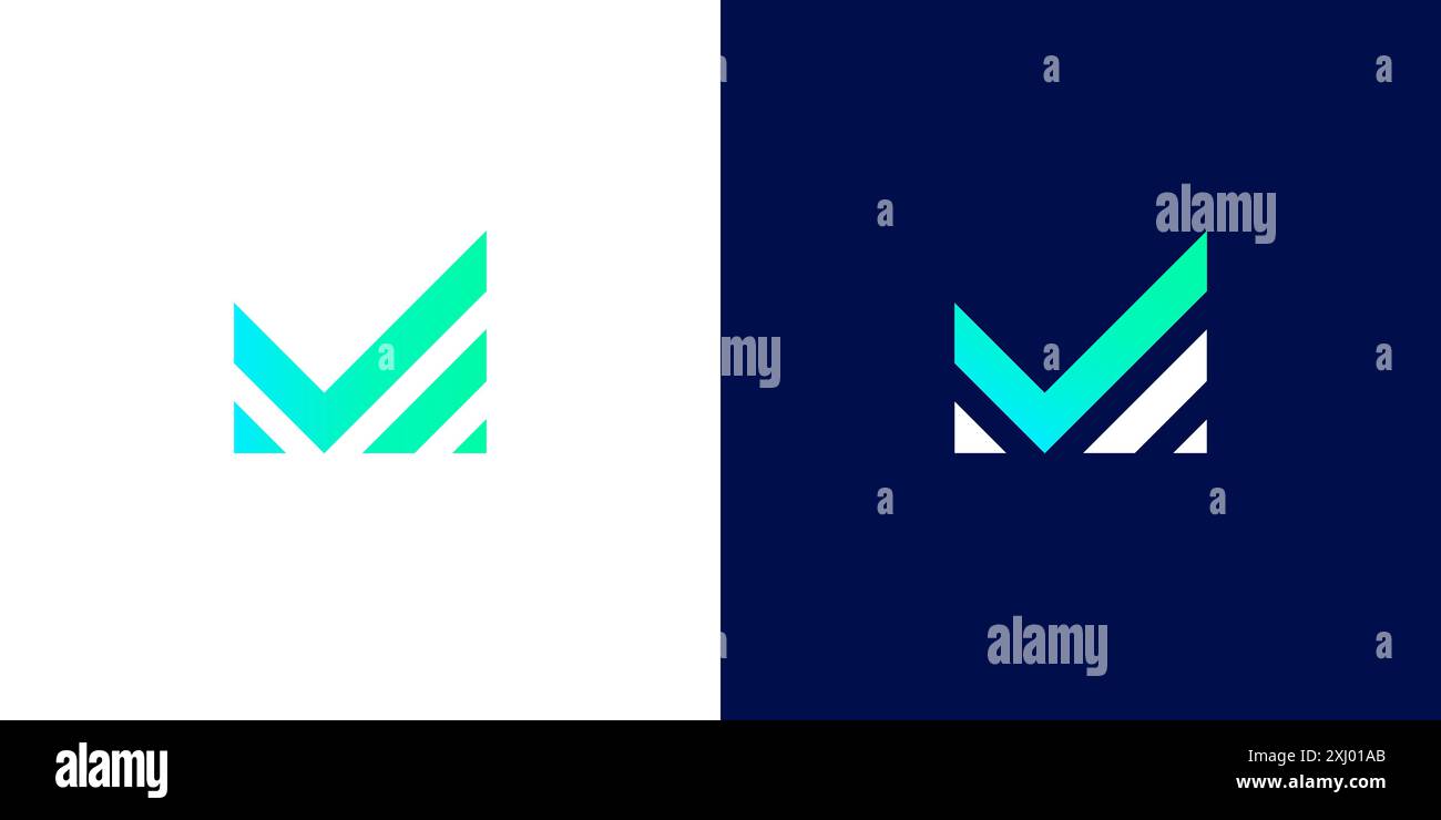 Design del logo vettoriale Letter M. Illustrazione Vettoriale