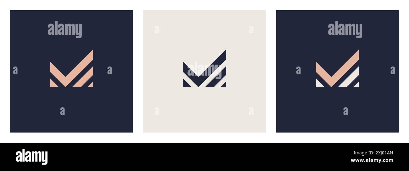 Logo Luxury Letter M Vector Illustrazione Vettoriale