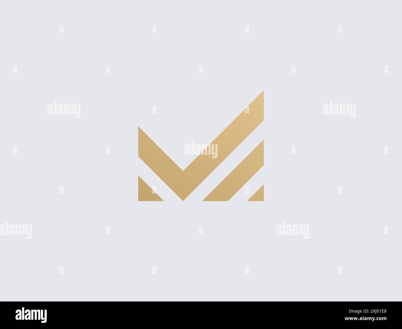 Logo Luxury Letter M Vector Illustrazione Vettoriale