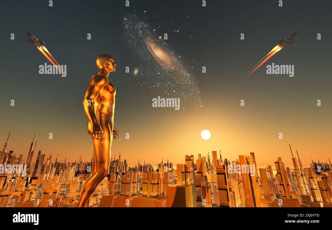 Una galassia a spirale Foto Stock