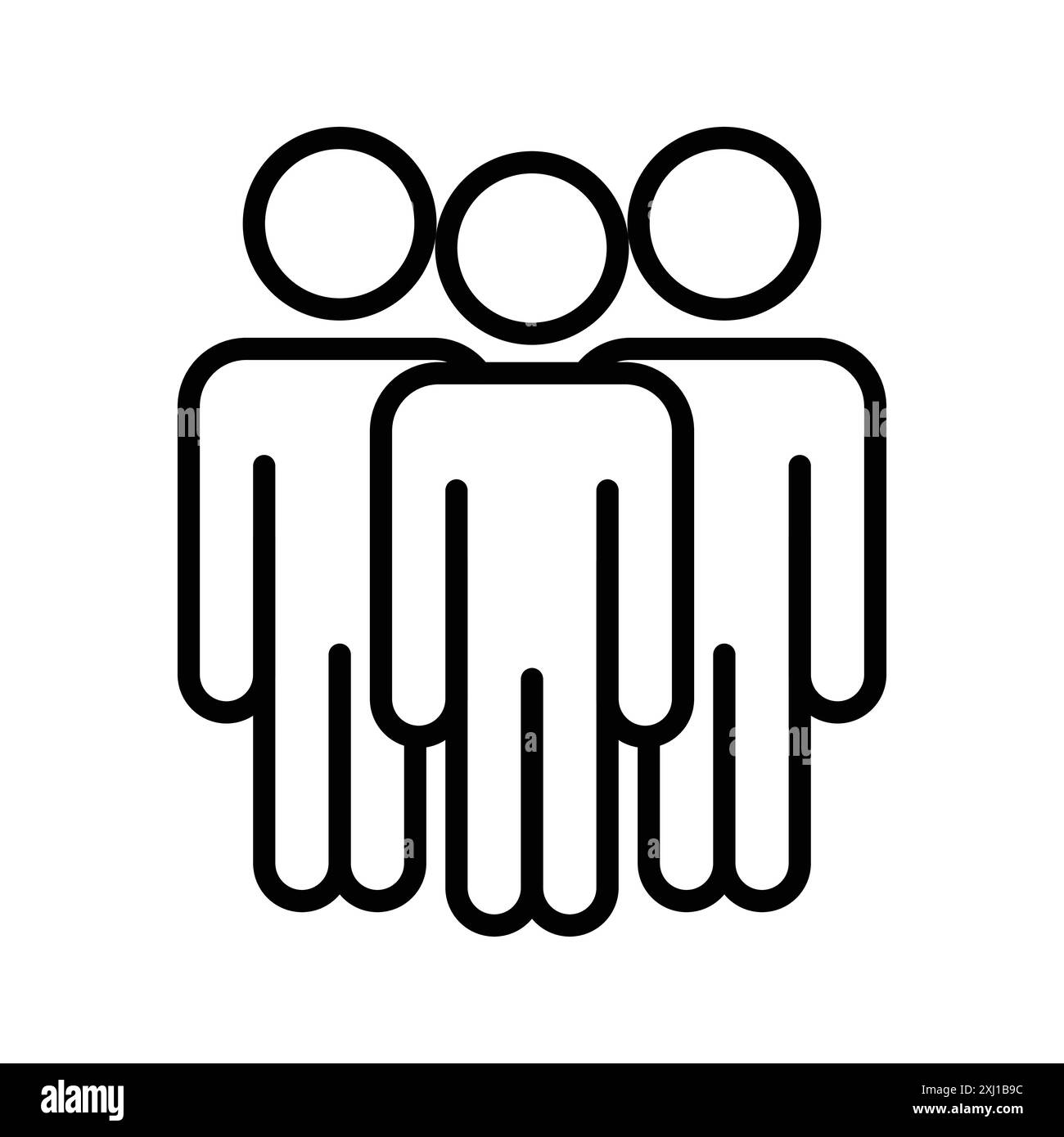 icona community logo linear collezione in bianco e nero per il web Illustrazione Vettoriale