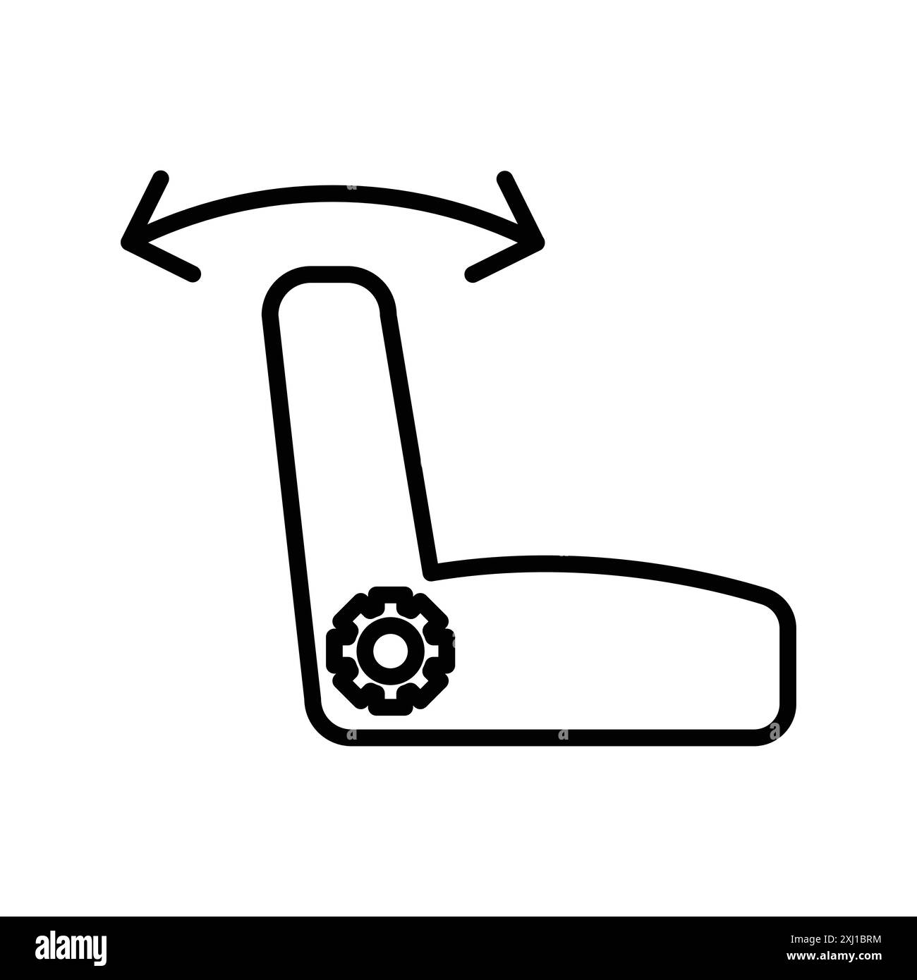 Icona di regolazione del seggiolino per auto collezione di marchi con logo lineare in bianco e nero per il Web Illustrazione Vettoriale