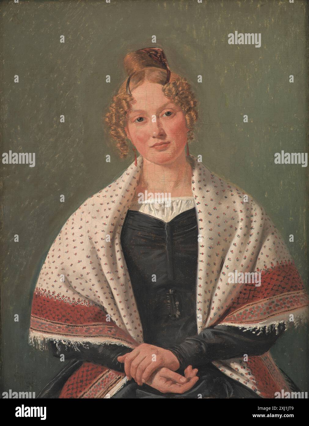 Ritratto di Hannel Wanchen, Nobe Wegler Hansen, Constantin 1804 - 1880 Pittura Historier från Danmark, Ubekendt, Kat. n. 25, malato. P. 65, C 42101, 2007 Ritratto di Hanne Wanscher, nata Wegener Foto Stock