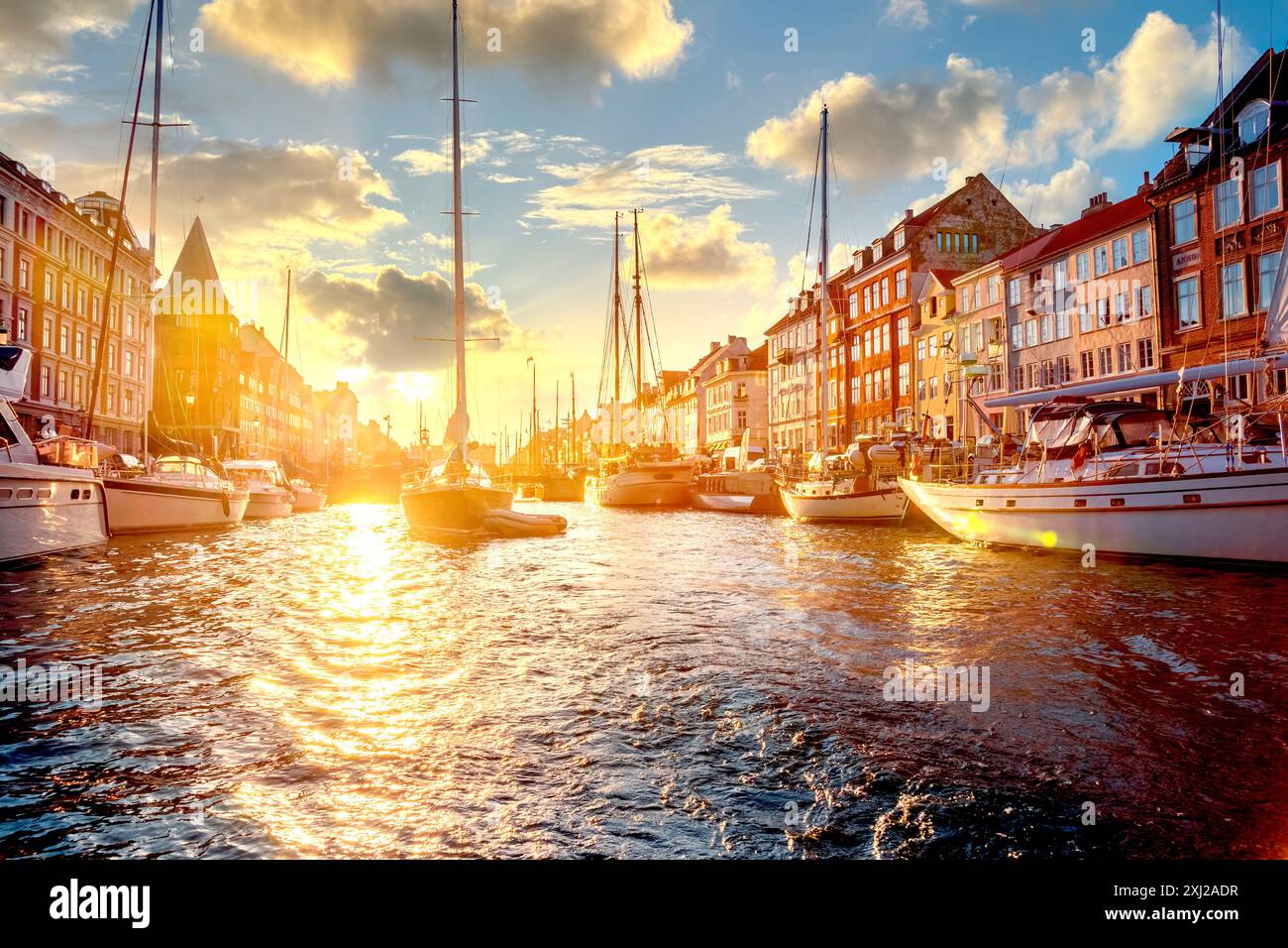 Città vecchia di Copenaghen, Danimarca Foto Stock