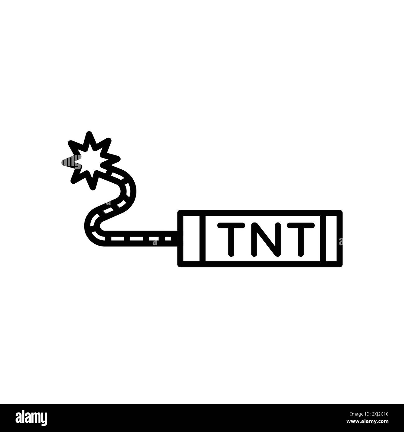 TNT Dynamite Icon LINEAR logo Set Collection in bianco e nero per il Web Illustrazione Vettoriale