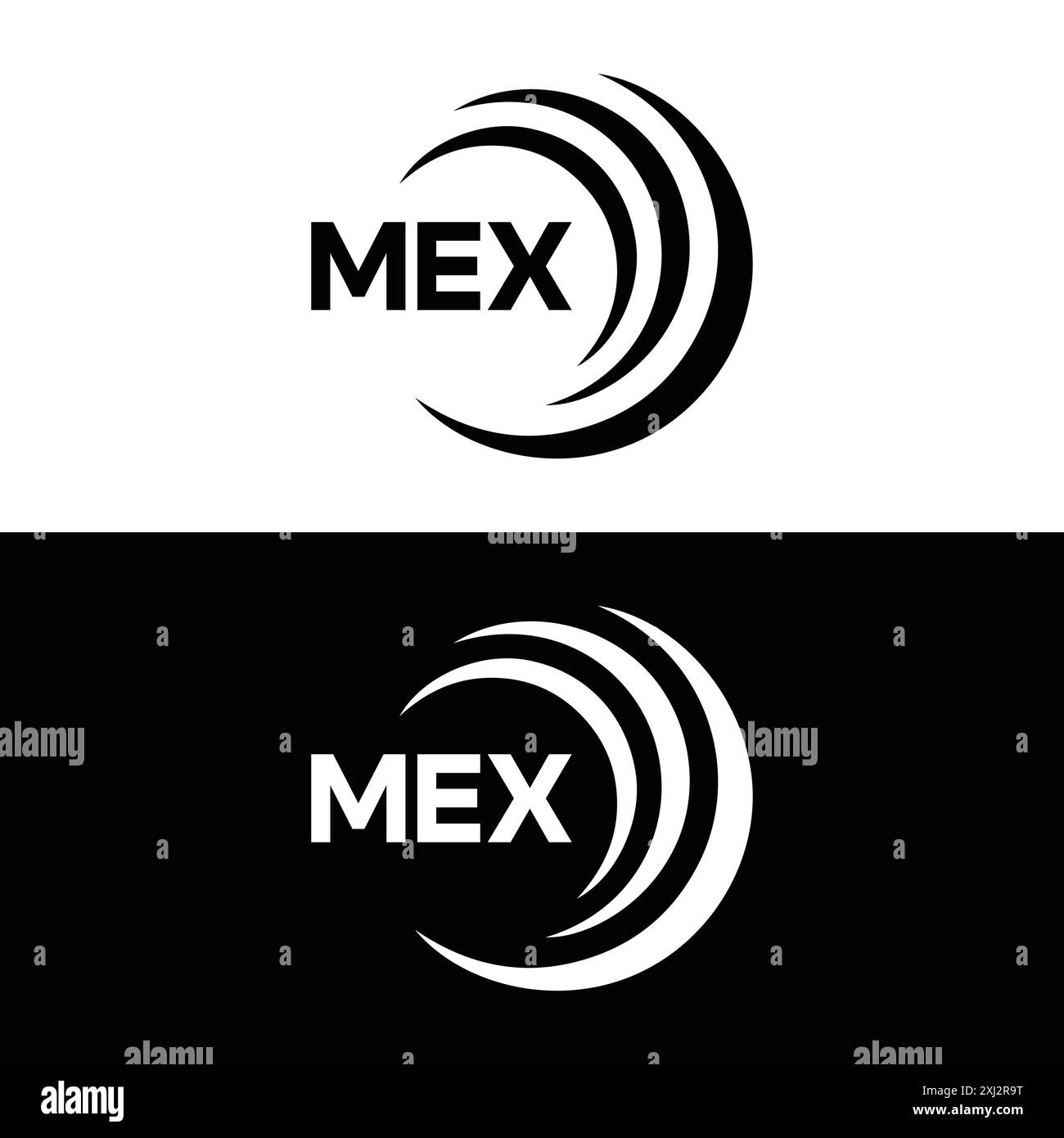 Logo MEX. DESIGN M E X. Lettera mex bianca. Design del logo MEX, M e X Letter. Logo M e X Letter in ORO, LOGO GOLDEN, TRE, stile. set di logo letter Illustrazione Vettoriale