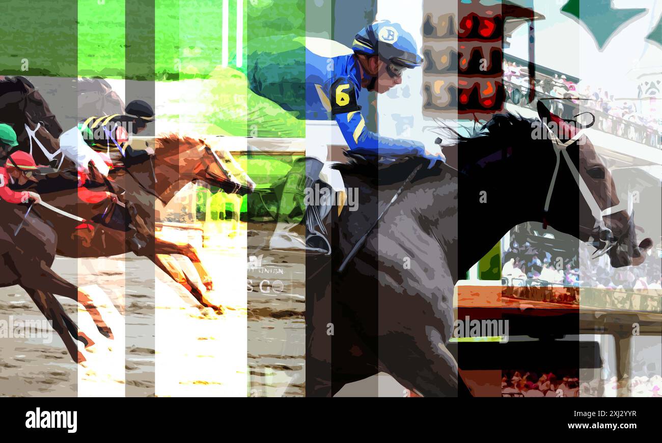 Corse di cavalli Foto Stock