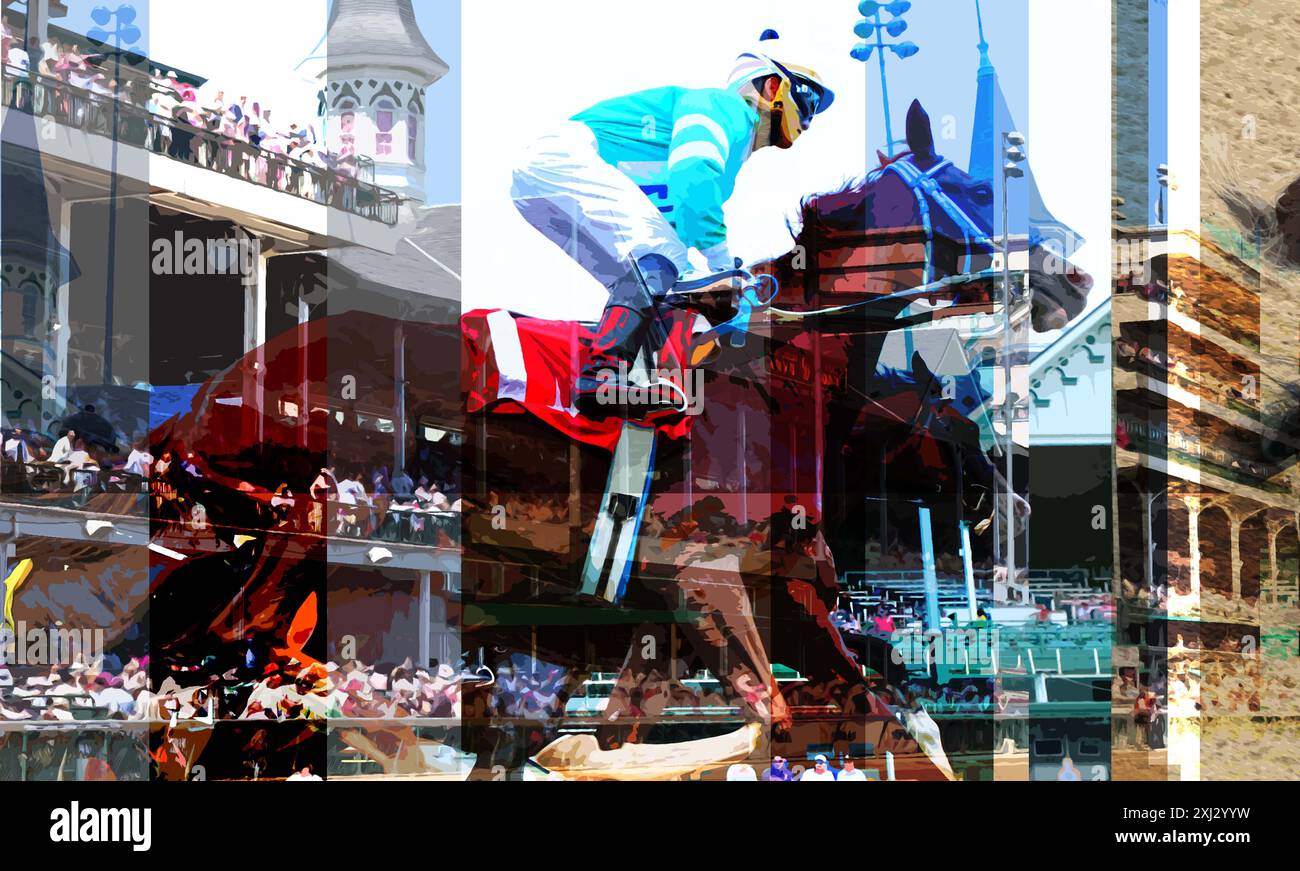 Corse di cavalli Foto Stock