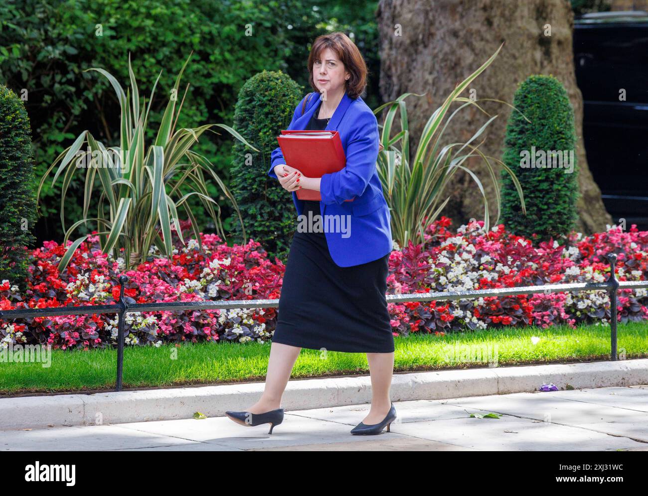 Londra, Regno Unito. 16 luglio 2024. Lucy Powell, Lord Presidente del Consiglio, e leader della camera dei comuni, alla riunione di Gabinetto a Downing Street. Crediti: Karl Black/Alamy Live News Foto Stock