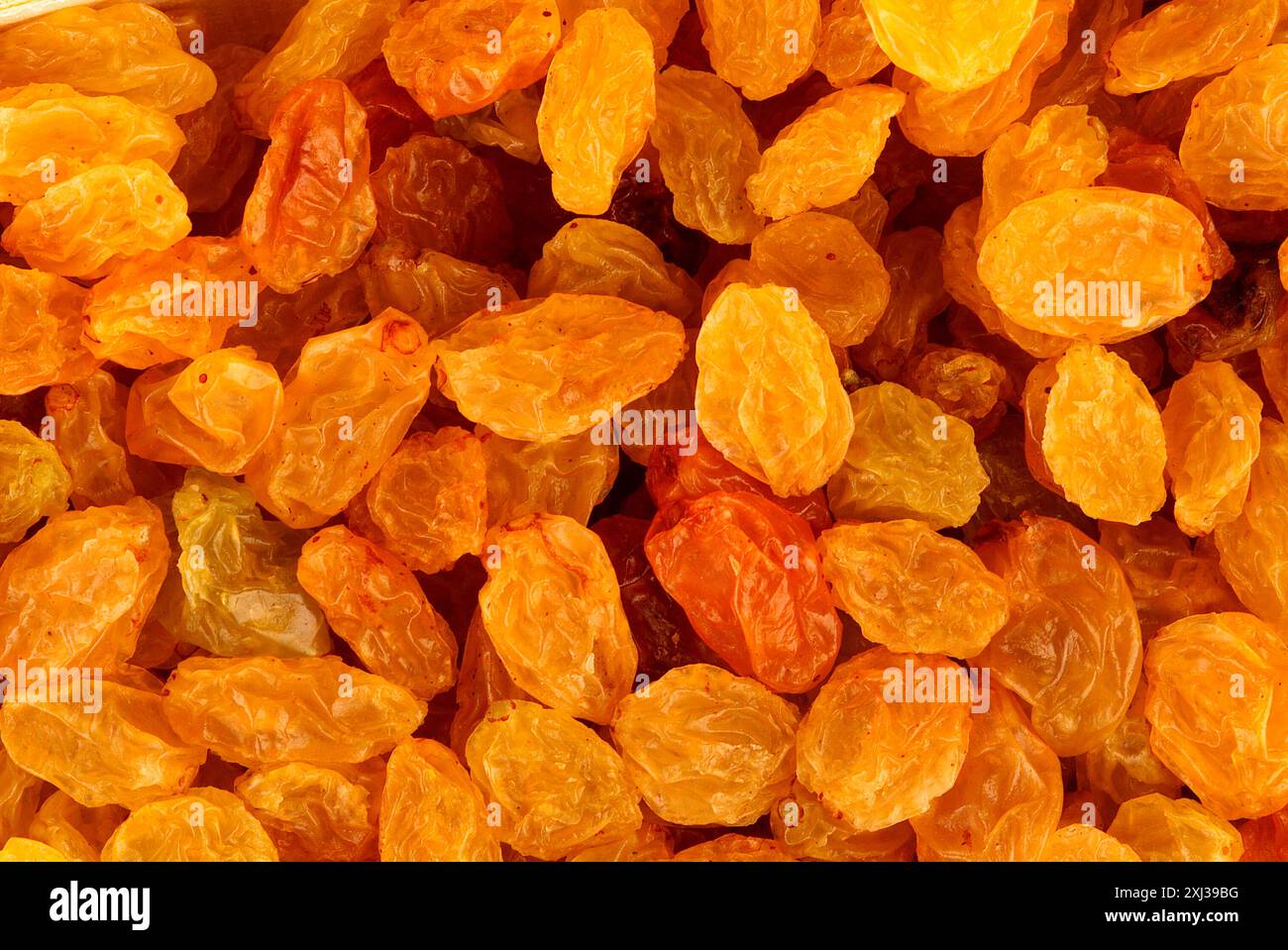 Frutta secca uva dorata Foto Stock