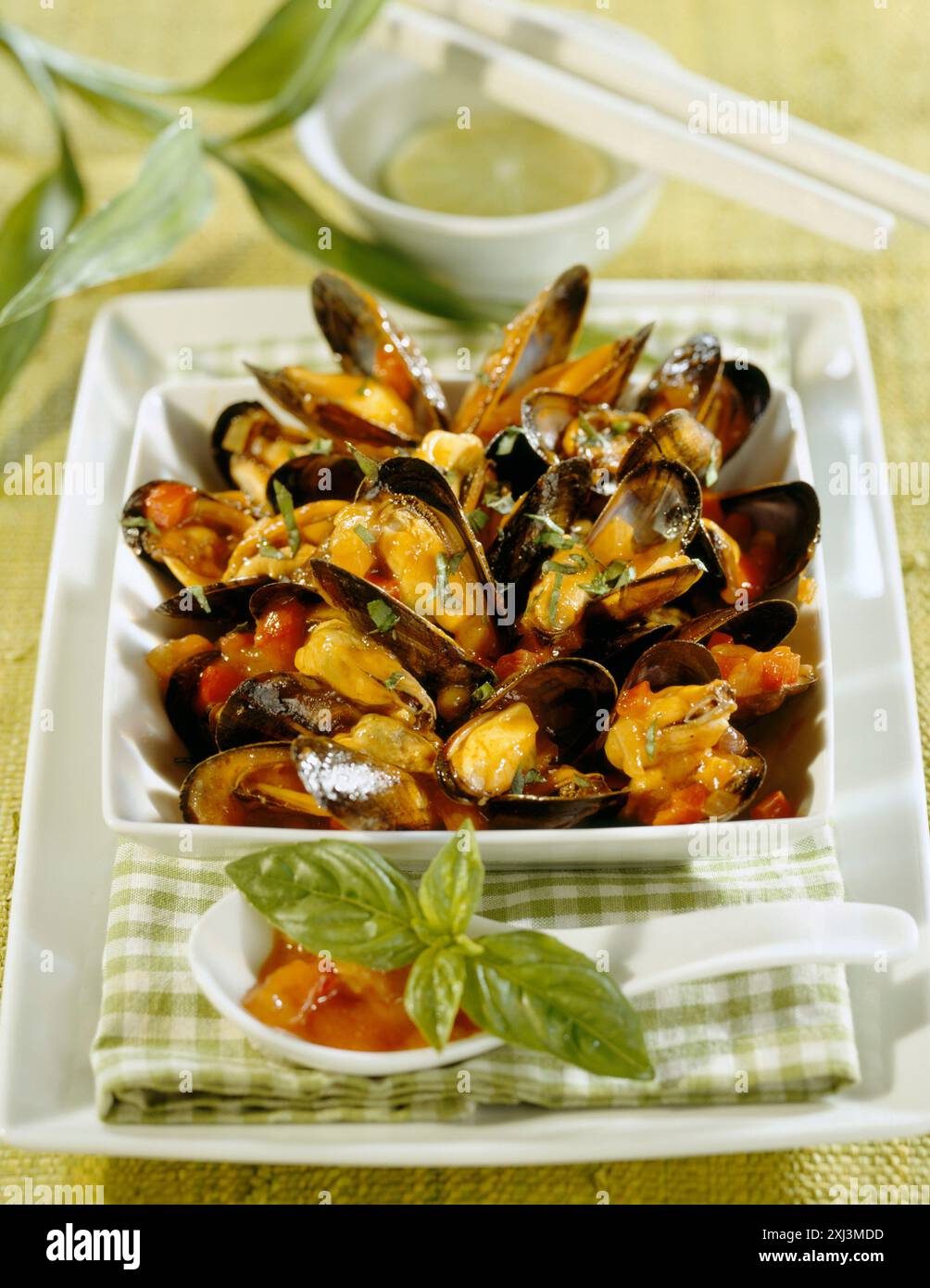 Cozze à la provançal Foto Stock