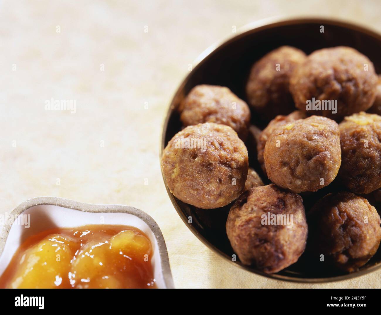 Polpette di agnello al curry Foto Stock
