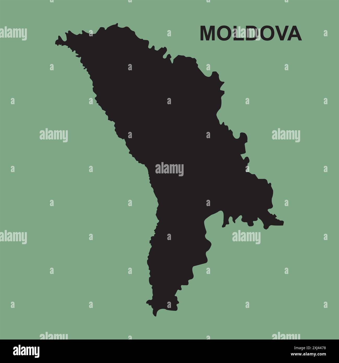 Illustrazione vettoriale della mappa Moldavia design semplice Illustrazione Vettoriale