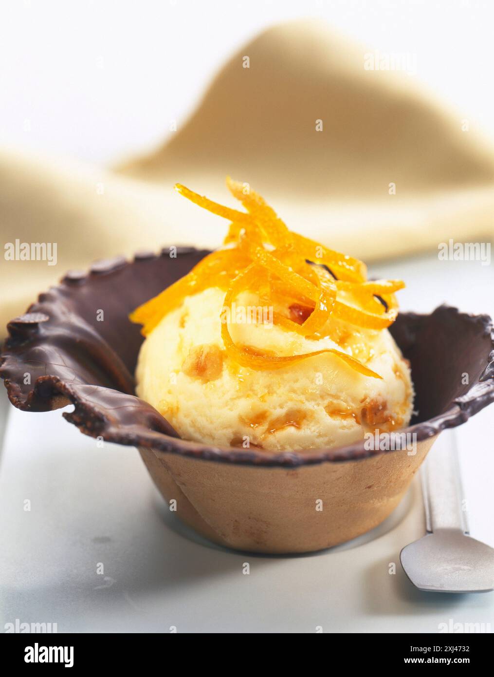 Gelato alla noce di macadamia Foto Stock