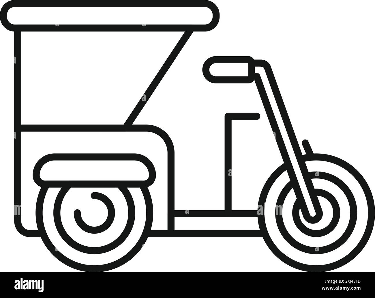 Taxi motociclistico asiatico che rappresenta il turismo e il servizio di trasporto Illustrazione Vettoriale