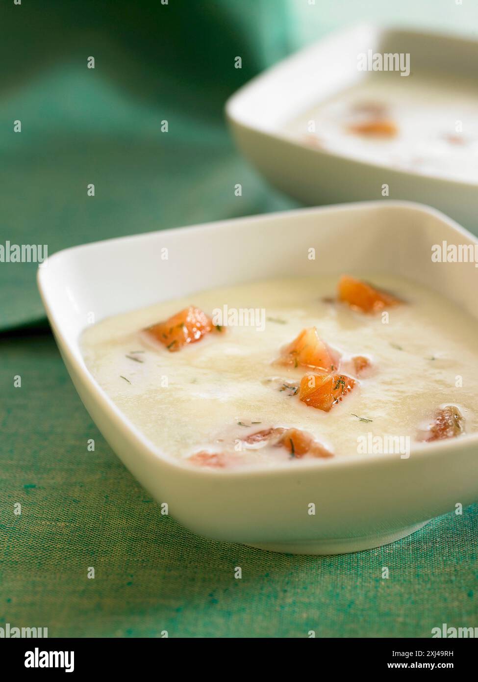 Crema di asparagi bianchi Foto Stock