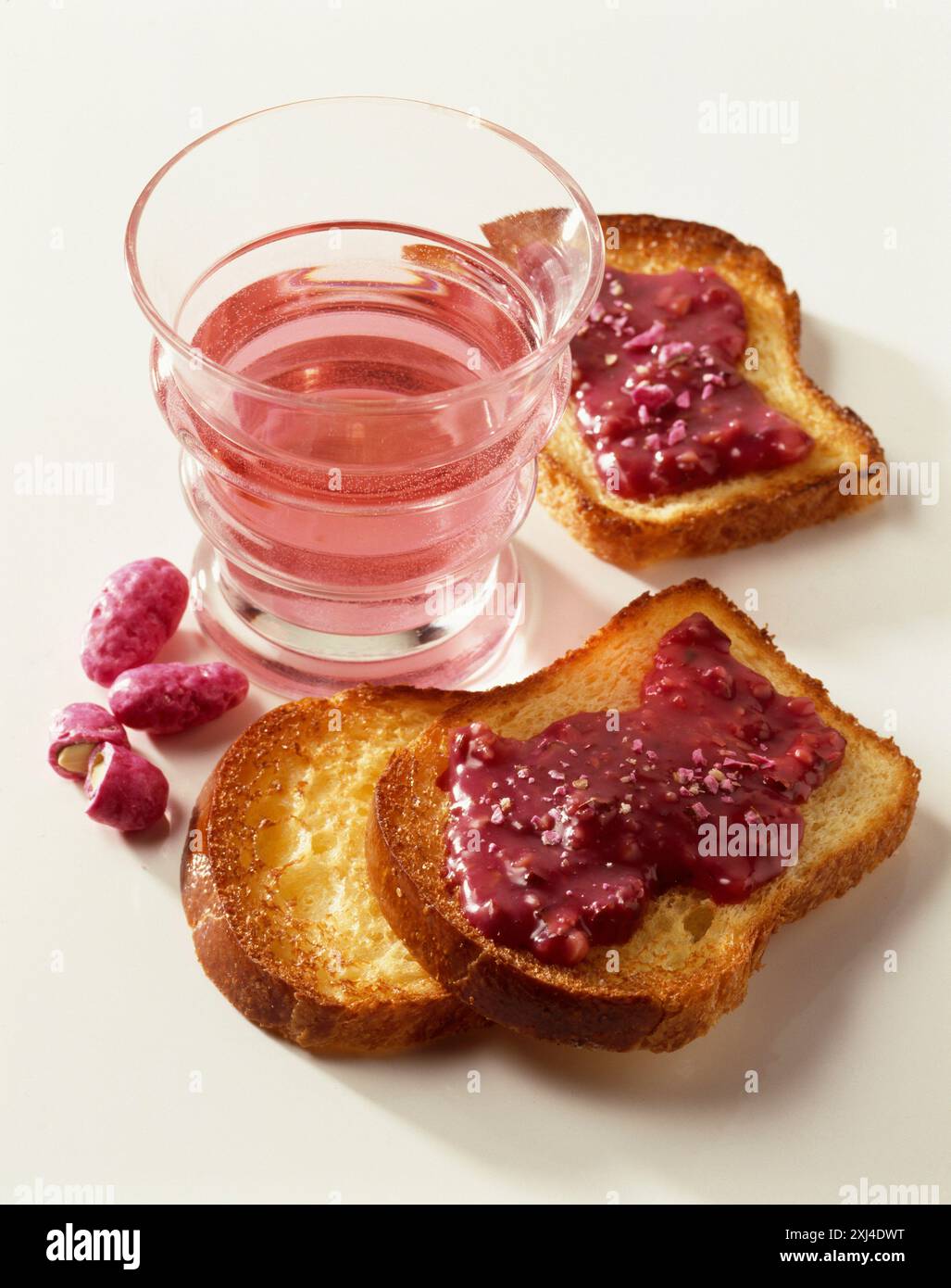 Tartine di brioche con praline (tema: tartine) Foto Stock