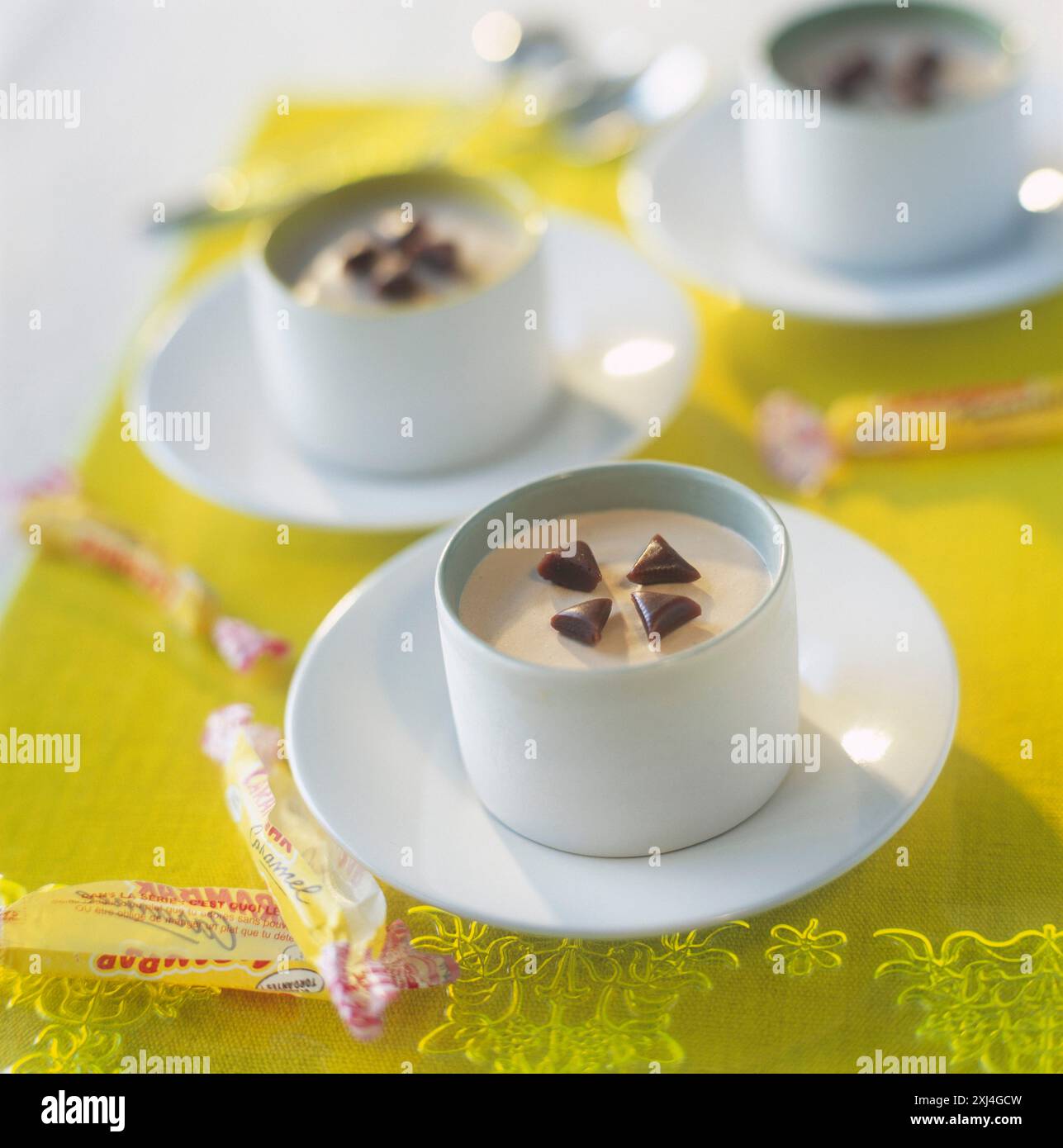 Parfait di gelato al caramello (Tema: Ricette senza rovinarsi) Foto Stock