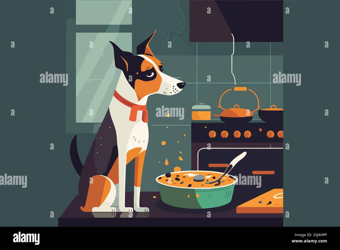 Illustrazione del vettore di cottura del cane Illustrazione Vettoriale