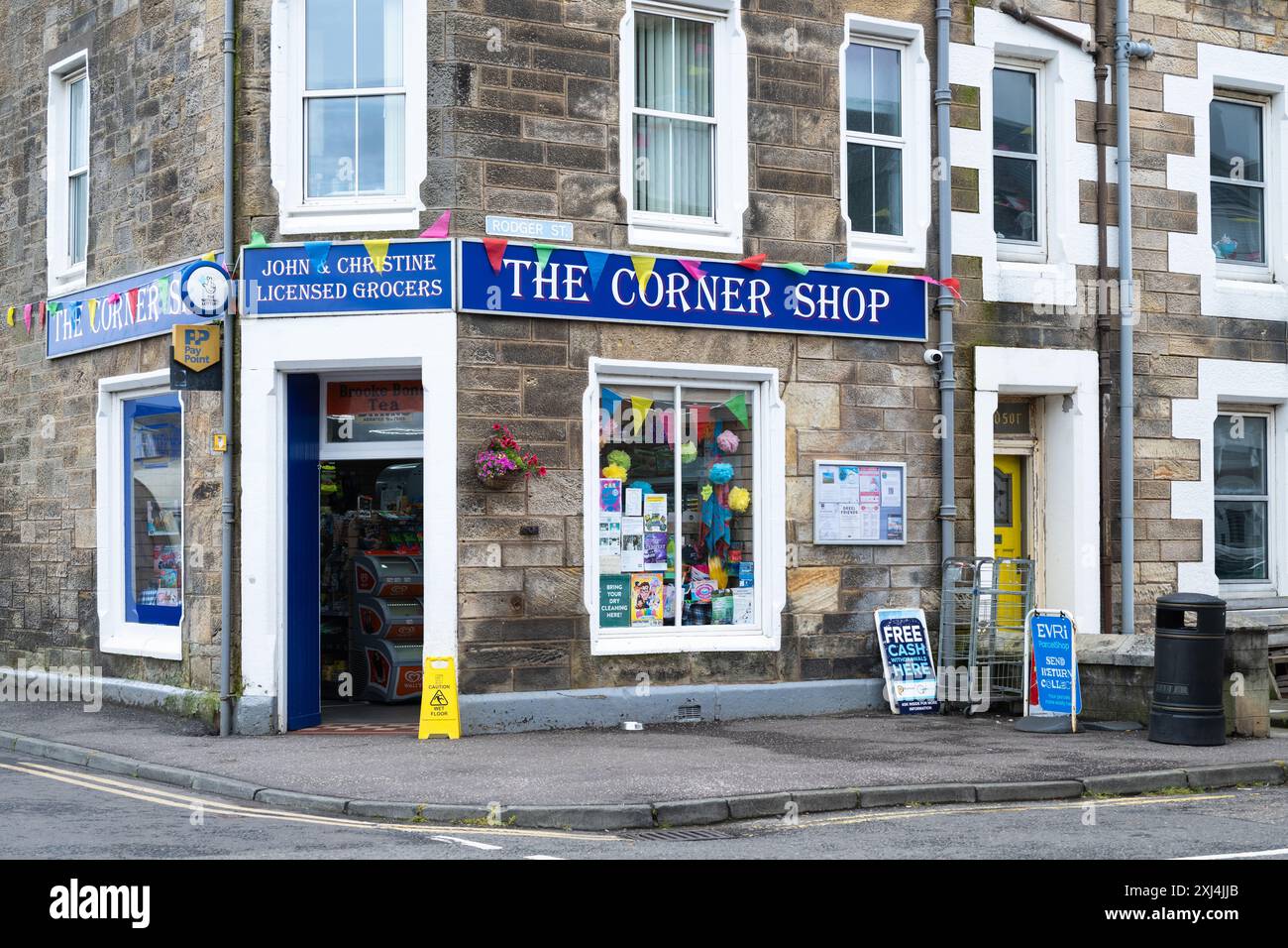 Corner Shop UK - Anstruther, Fife, Scozia, Regno Unito Foto Stock