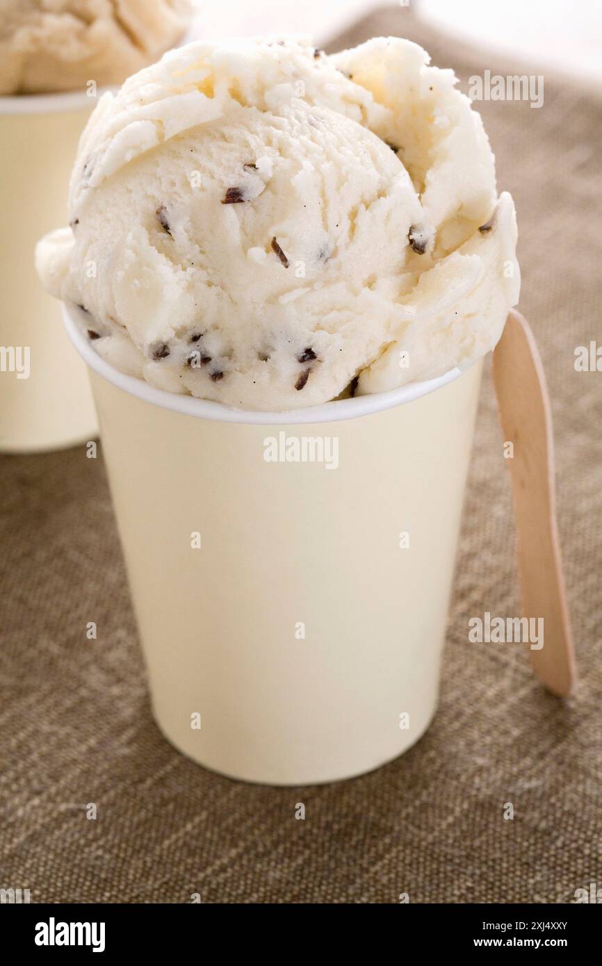 Stracciatella gelato Foto Stock
