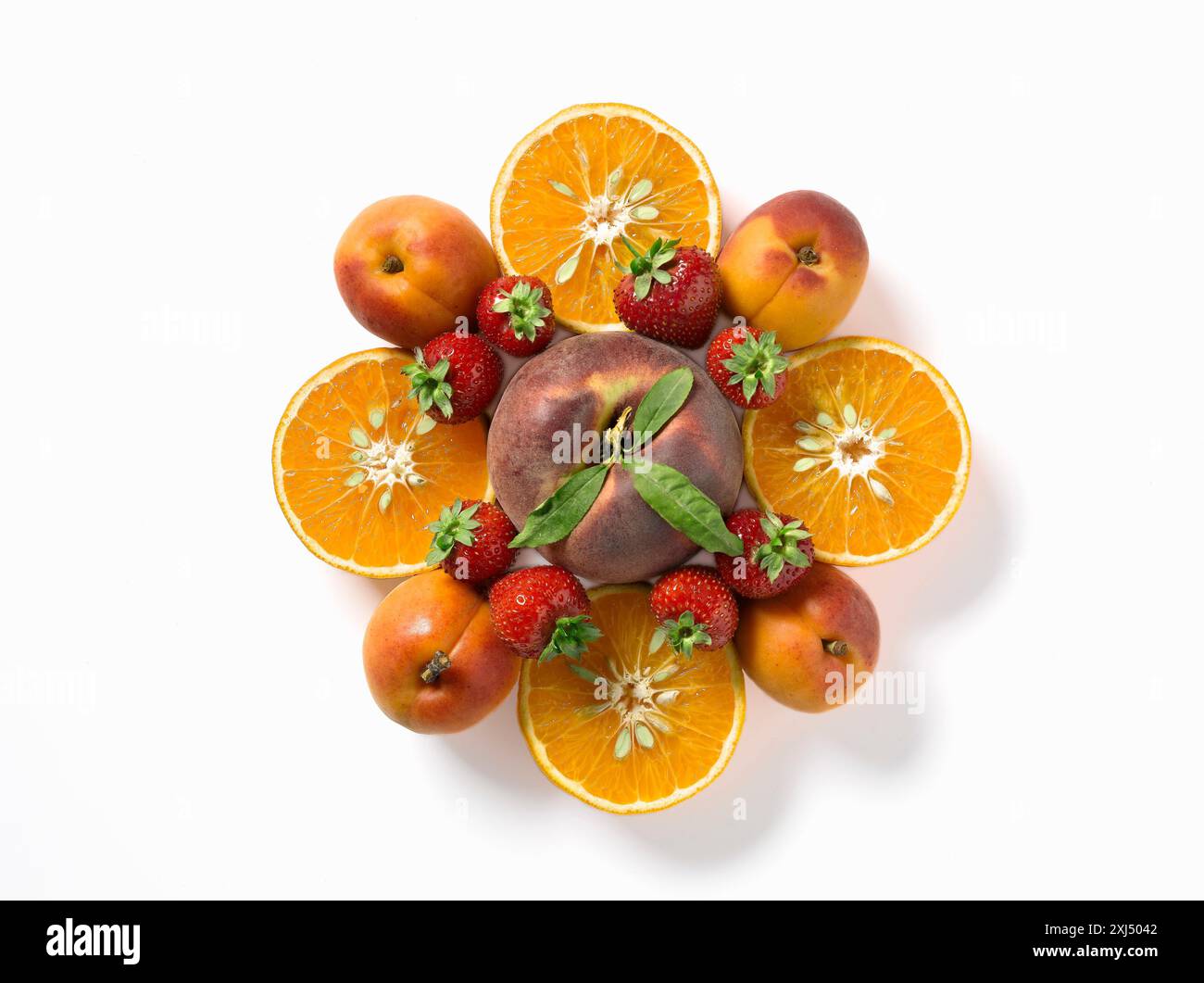 Composizione con frutta Foto Stock