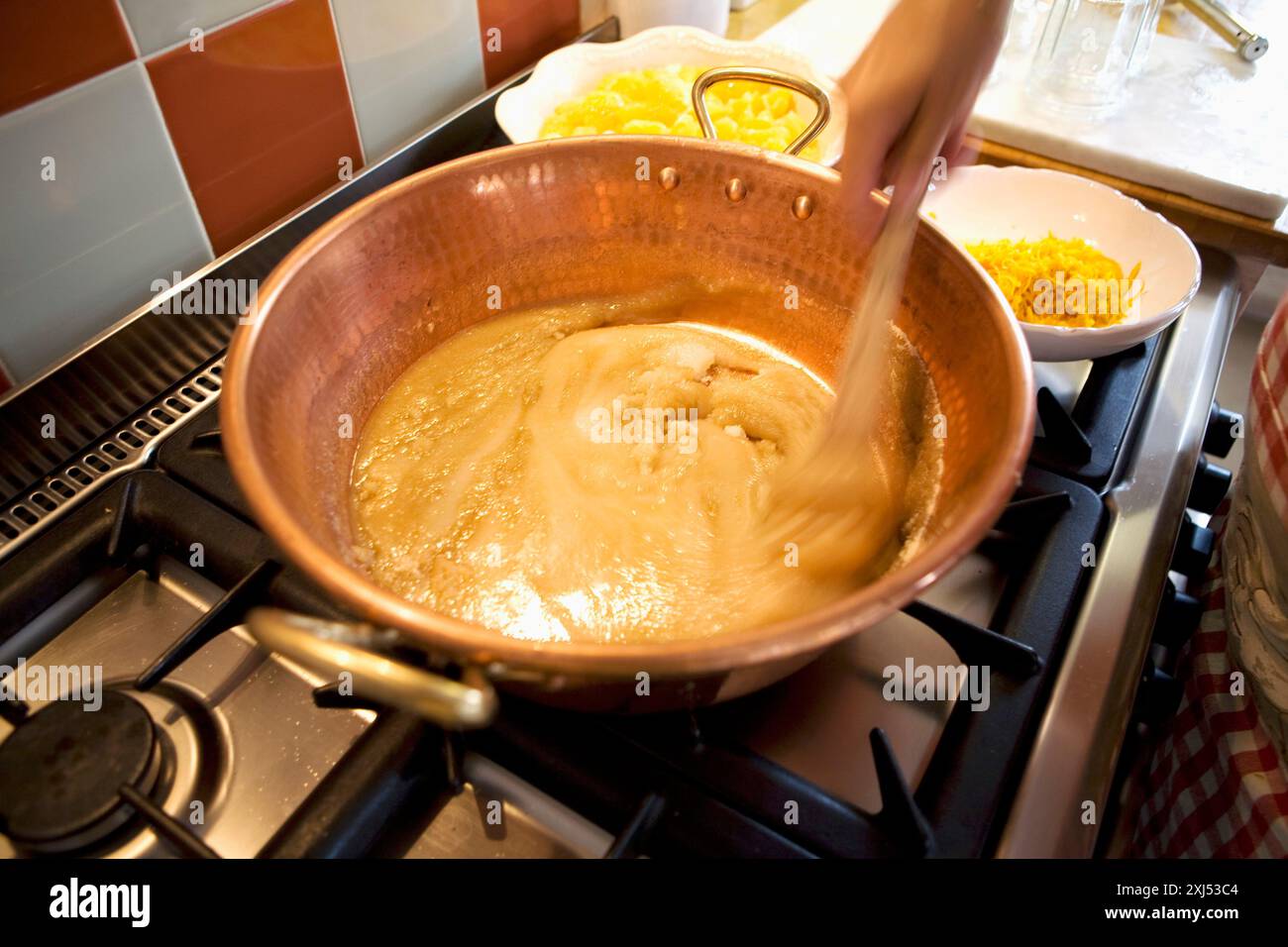 Preparare la marmellata Foto Stock