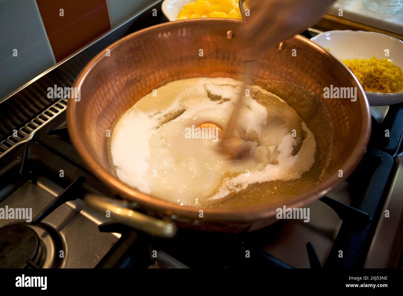 Preparare la marmellata Foto Stock