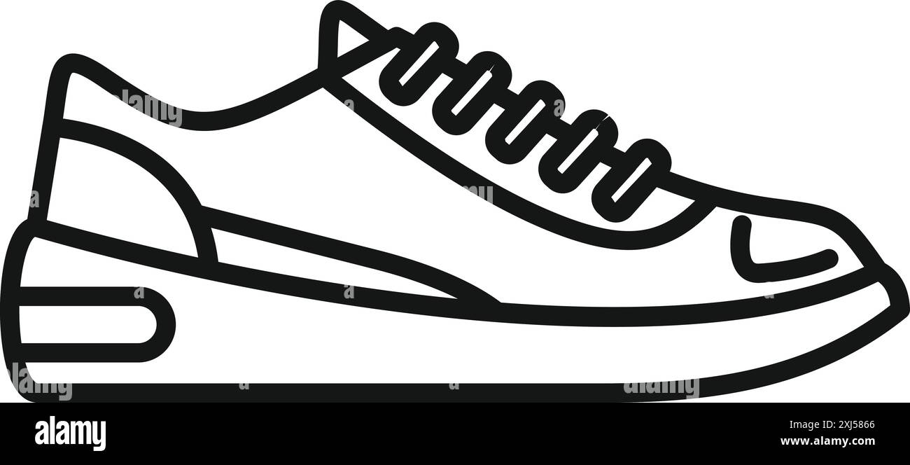 Semplice icona di una sneaker con lacci, perfetta per le marche sportive e atletiche Illustrazione Vettoriale