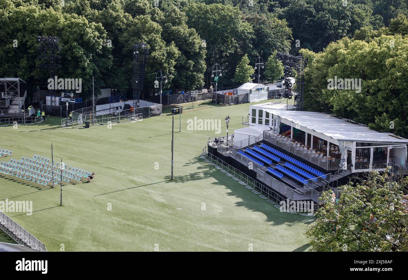 Fan Mile presso il Brandenburg Tor, Berlino, 27 giugno 2024, Berlino, Berlino, Germania Foto Stock