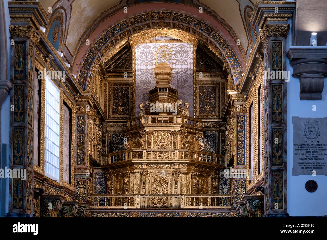 Cappella del Santissimo Sacramento, Capela do Santissimo Sacramento, Cattedrale Igreja da se Catedral de Faro, città Vecchia, Faro, Algarve, Portogallo Foto Stock