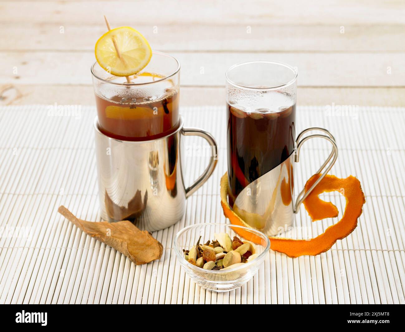 Toddy con tè caldo e grog svedese Foto Stock