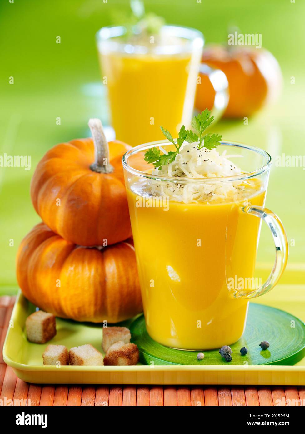 Crema di zuppa di zucca Foto Stock