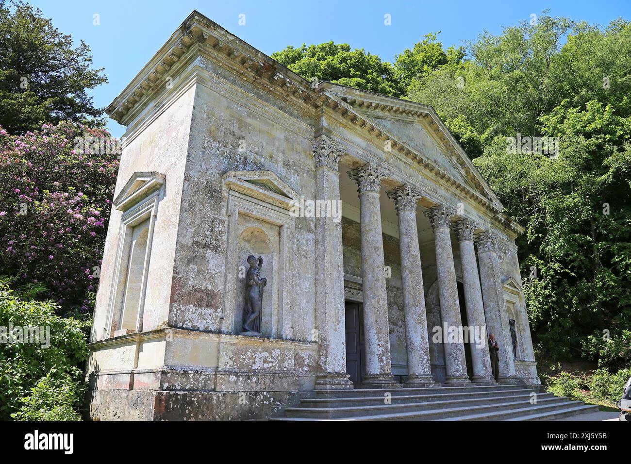 Pantheon, Stourhead Gardens, Stourton con Gasper, Warminster, Wiltshire, Inghilterra, Gran Bretagna, Regno Unito, Regno Unito, Europa Foto Stock
