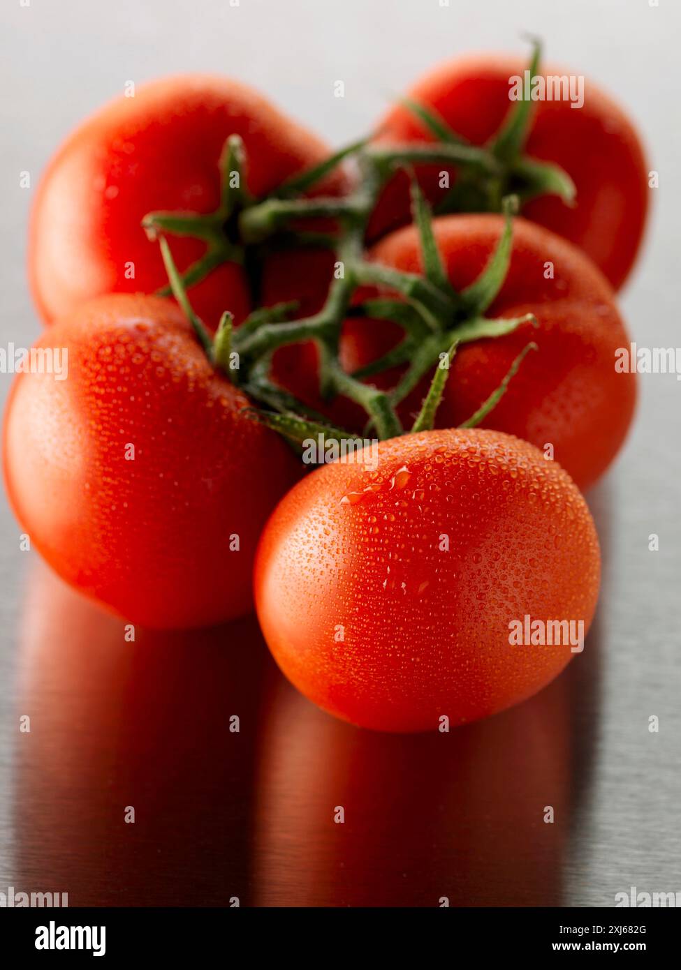 Grappolo di pomodori Foto Stock