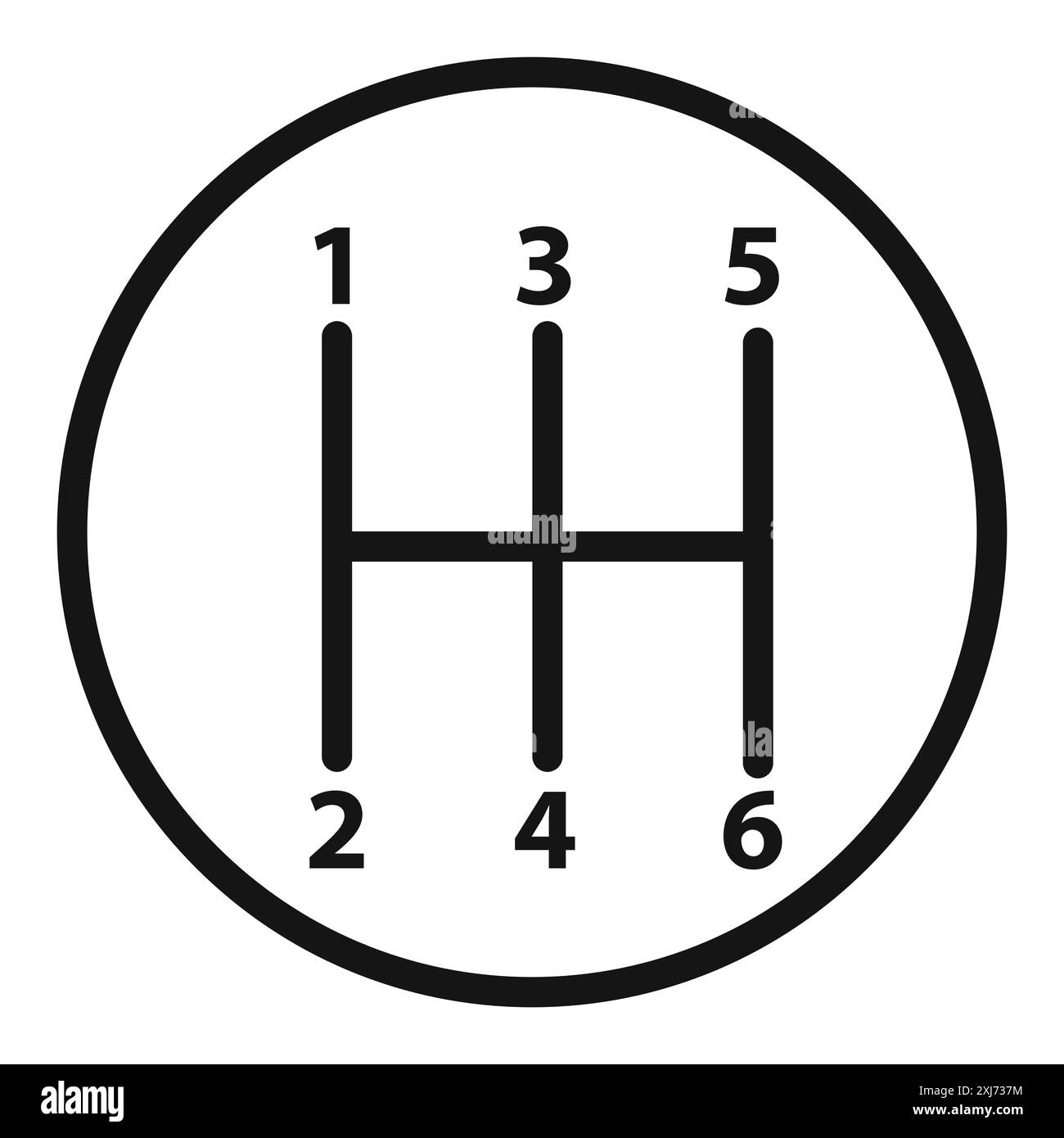 icona della leva del cambio manuale dell'auto linea vettoriale logo o set di simboli stile del contorno della collezione Illustrazione Vettoriale