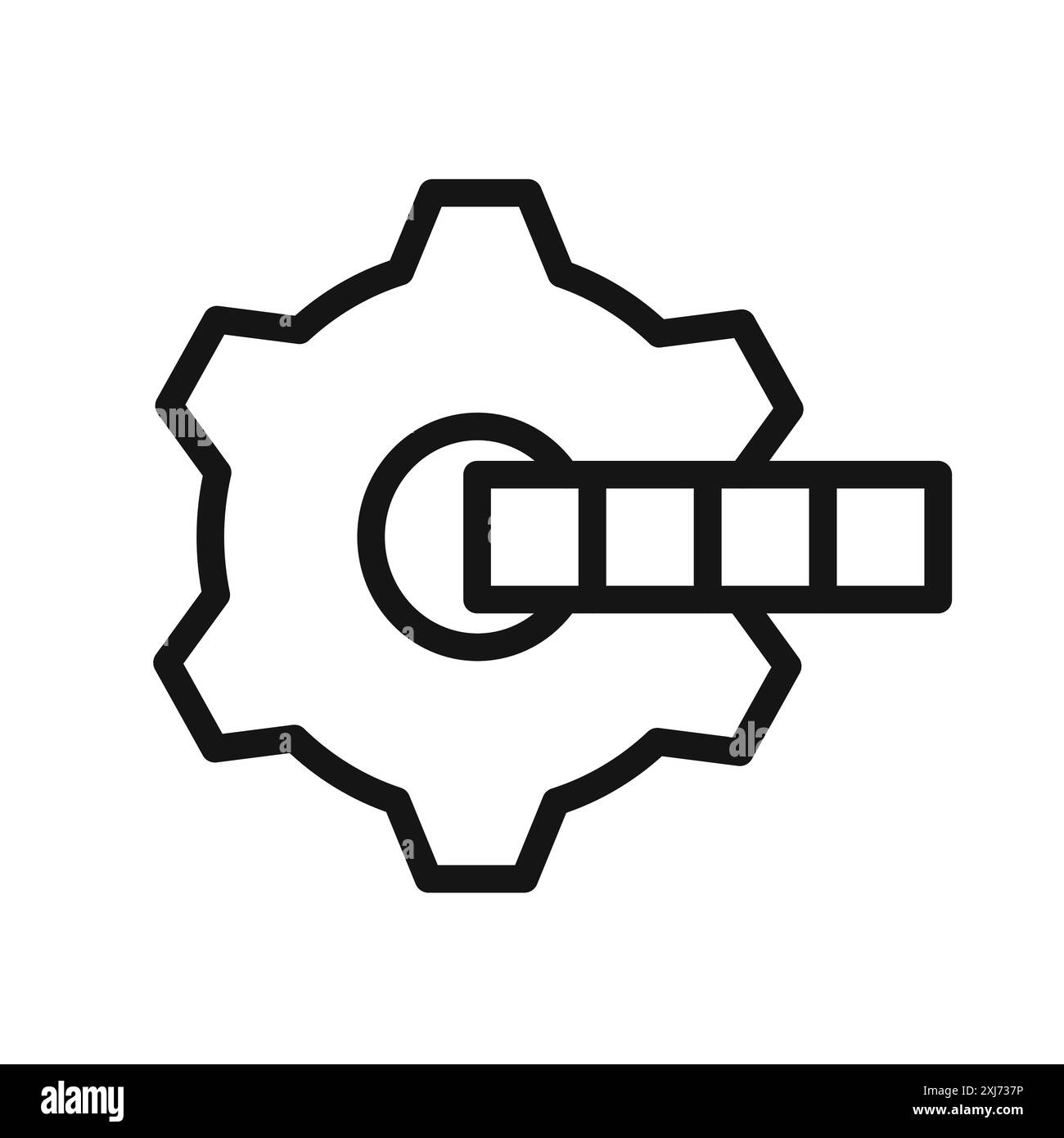 icona escavatore a benna, linea vettoriale, logo o simbolo, set di stili di contorno della collezione Illustrazione Vettoriale