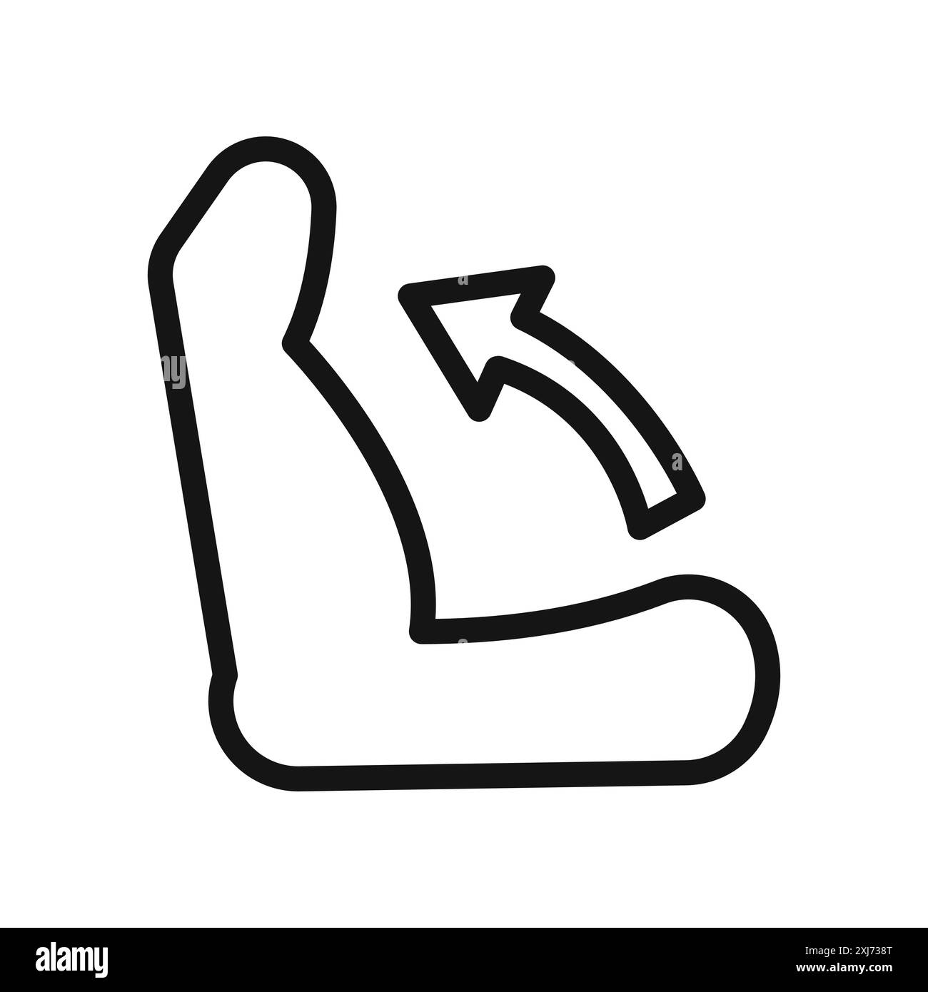 Icona di regolazione del seggiolino per auto linea vettoriale logo o set di simboli stile contorno collezione Illustrazione Vettoriale