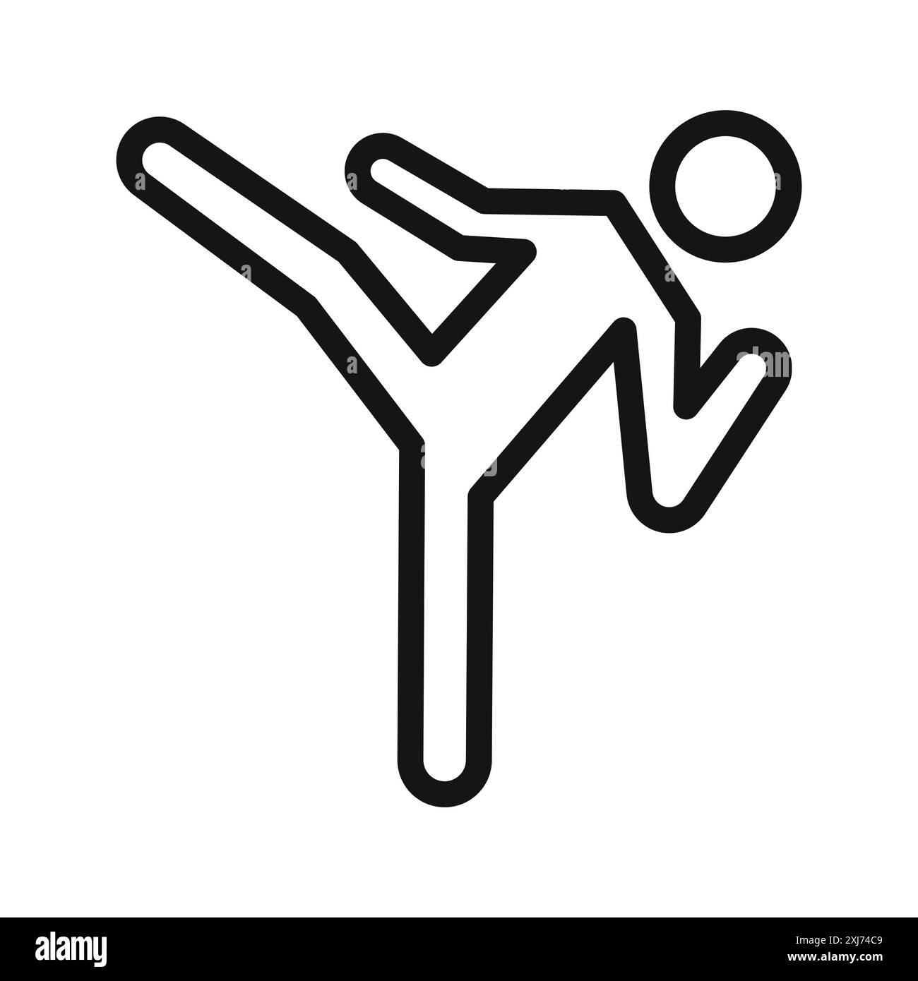 icona karate linea vettoriale logo marchio o set di simboli stile contorno collezione Illustrazione Vettoriale