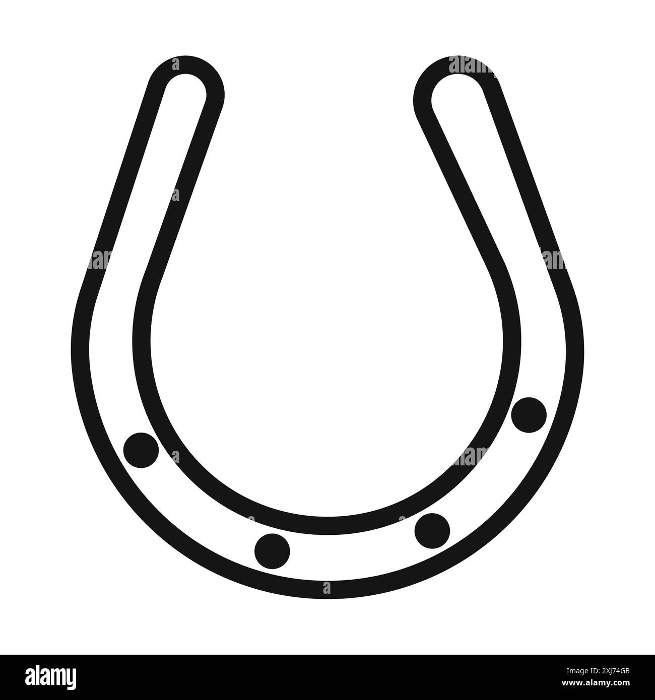 Icona a ferro di cavallo linea vettoriale logo o set di simboli stile contorno collezione Illustrazione Vettoriale