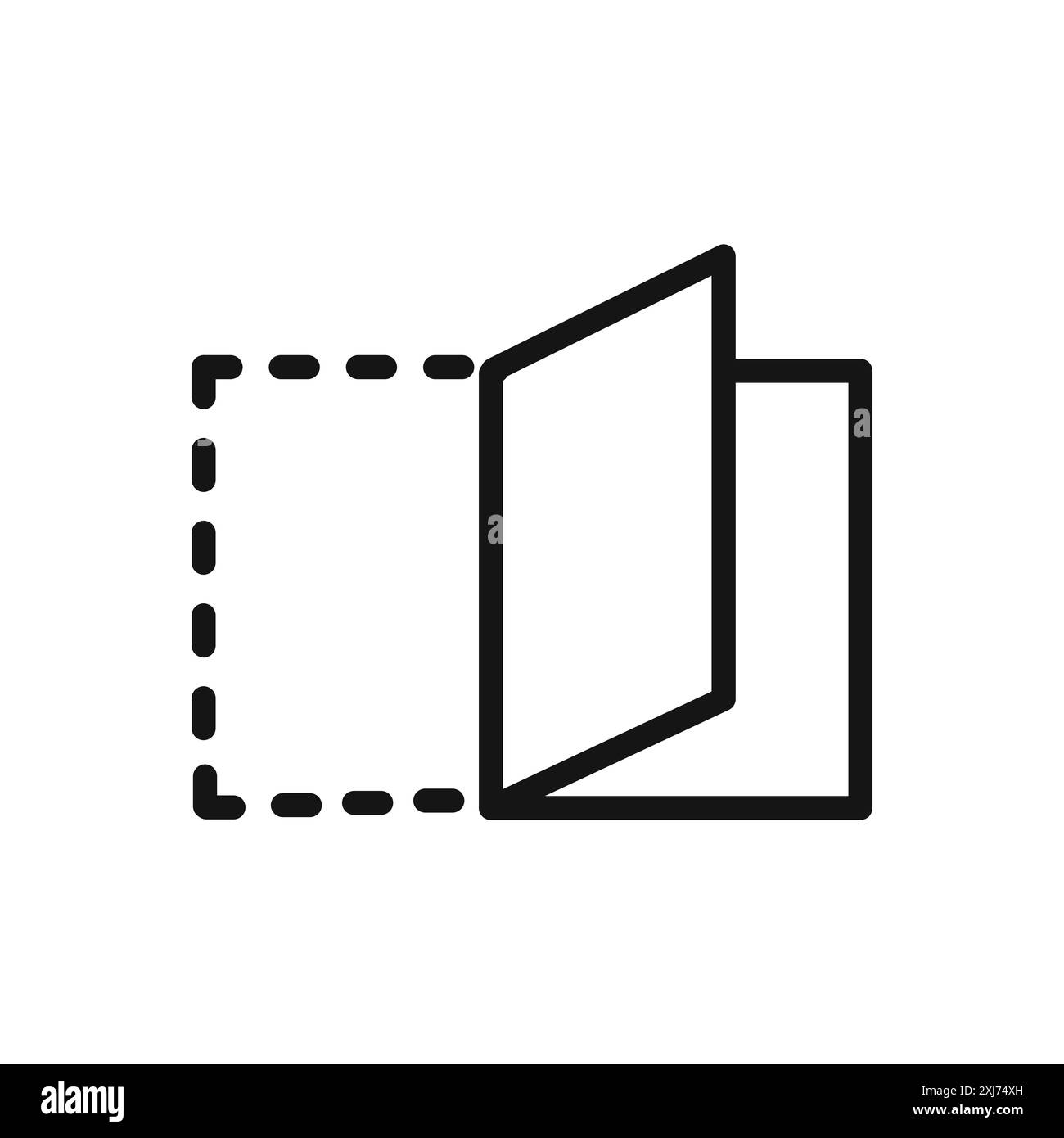 Icona carta piegata linea vettoriale logo segno o set di simboli stile contorno collezione Illustrazione Vettoriale