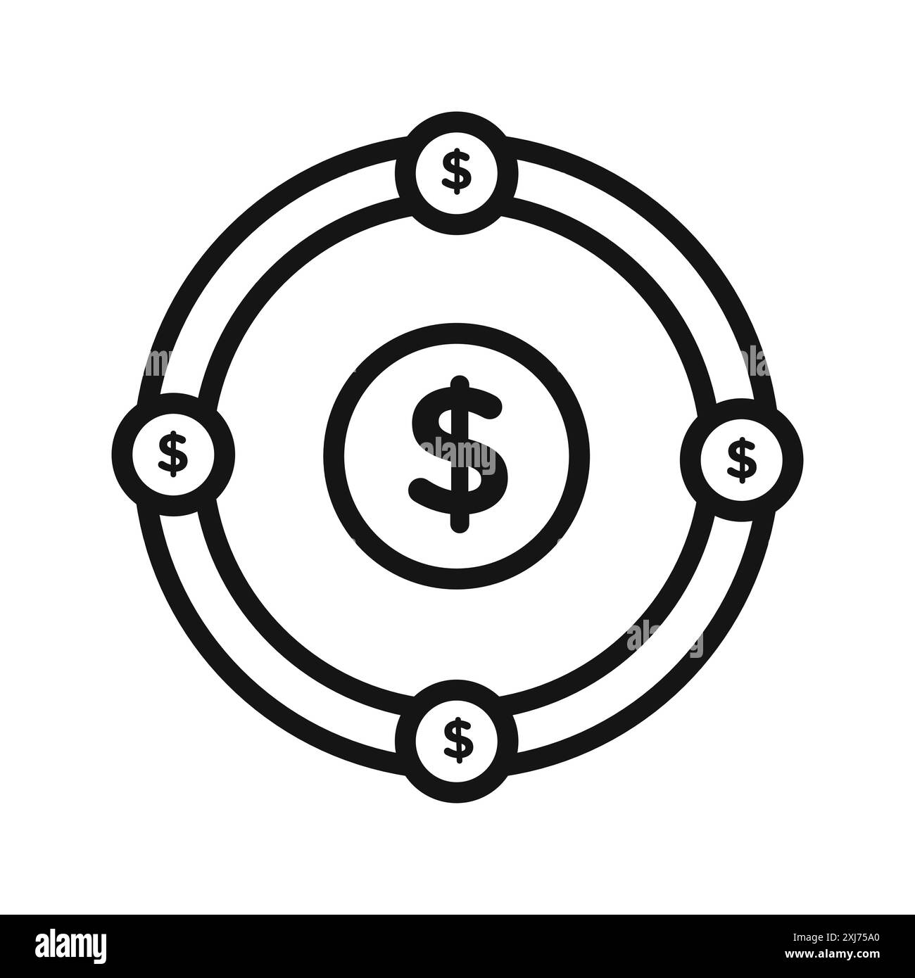 icona hedge fund linea vettoriale logo logo o set di simboli stile contorno raccolta Illustrazione Vettoriale