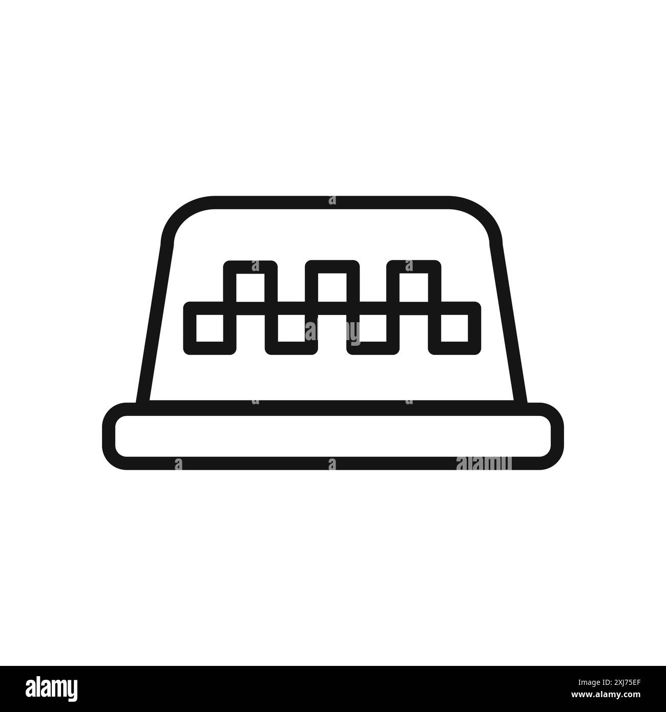 Icona della lampada taxi linea vettoriale logo o set di simboli stile contorno collezione Illustrazione Vettoriale